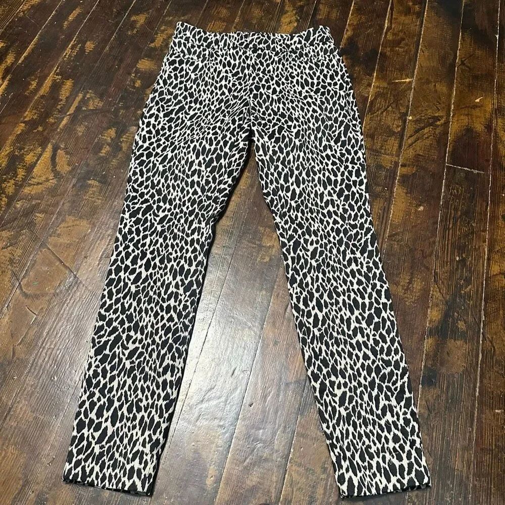 Banana Republic Sloan business casual leopard spot 0 slacks